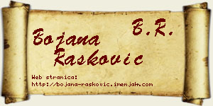Bojana Rašković vizit kartica